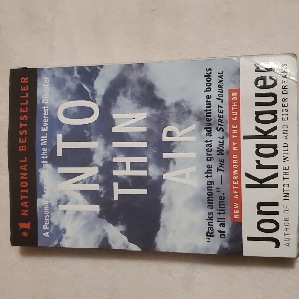 🌷Into Thin Air paperback book